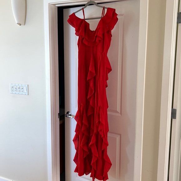 Red Ruffle Dress - Picture 3 of 3